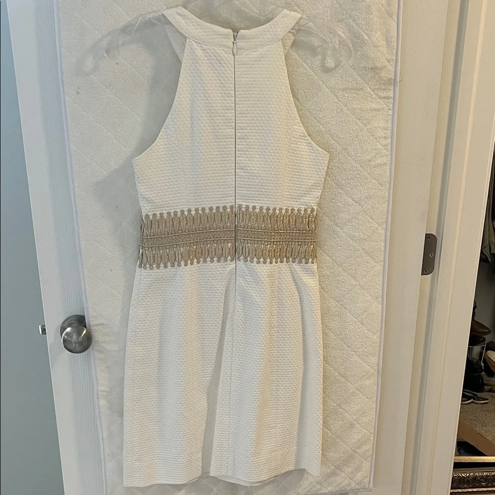 Lilly Pulitzer White and Gold Dress - Picture 3 of 4